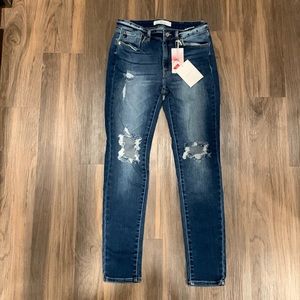 Brand new KanCan. Distressed, darker wash.